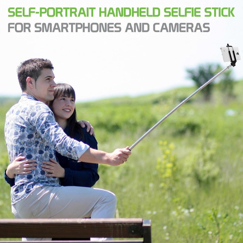 cellet Self-Portrait Stick: Premium Selfie Stick Extendable and Adjustable Compatible to Apple iPhone 15, 15 Plus, 15 Pro, 15 Pro Max, Galaxy S24, S24+, S24 Ultra and More - Image 3