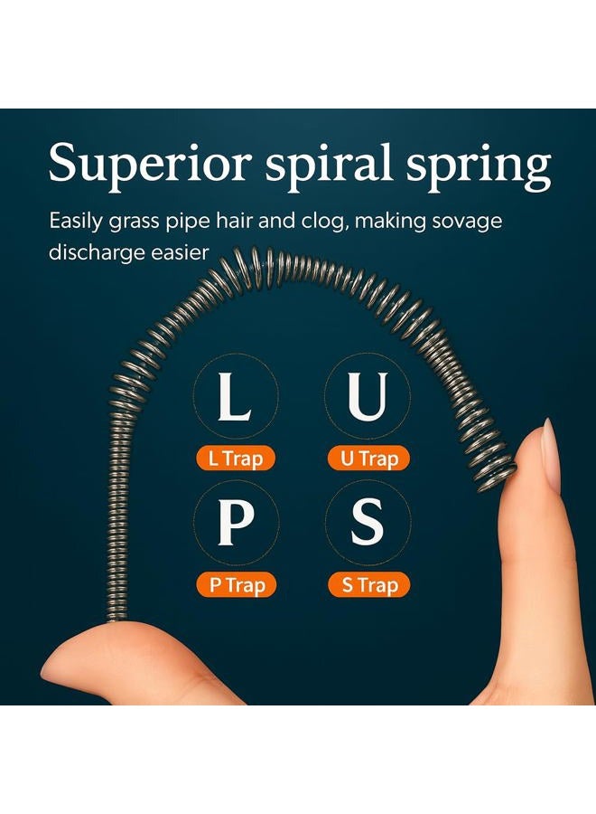 musbus 50 FT Drain Snake Hair Drain Clog Remover, Toilet Clogged Cleaner Tools, Unclog Shower Sink Tool, Gunk Removal Auger Declogger for Bathtub, Bathroom Plumbers Unclogger, Bath Tub Plumbing Snakes - Image 4