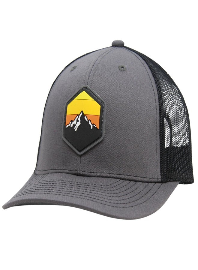 LINDO Trucker Hat - Mountain Sky (Graphite/Black) - Image 1