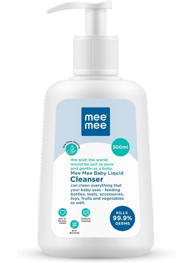 Mee Mee Anti-Bacterial Baby Liquid Cleanser for Fruits, Bottles, Accessories & Toys (500 ml - Bottle) - Image 1