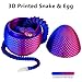 SUMLAND 3D Printed Snake Eggs with Snake Inside2322 Inch Crystal Snake Fidget ToysArticulated 3D Snake with 3D Snake Eggs Red Blue - Image 4
