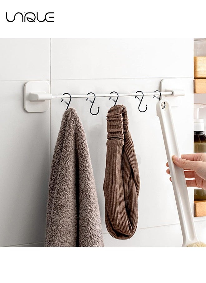 Unique 8 Pack - S Hooks for Hanging, Heavy Duty S Hooks with Safety Buckle S Shaped Hooks Kitchen Pot Rack Hooks Closet Hooks for Hanging Plants, Clothes, Kitchen Utensil, Pots and Pans, Bags (Black)  - Image 4