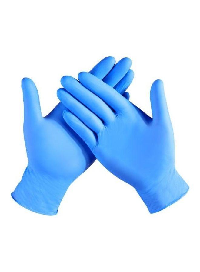 قفازات فينيل disposable زرقاء كبيرة 100 قطعة - Image 2