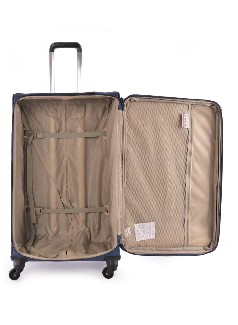 MAGELLAN Magellan Luxury Fabric Luggage Set, Lightweight Stamped, Multi Size 4 Pcs, Navy