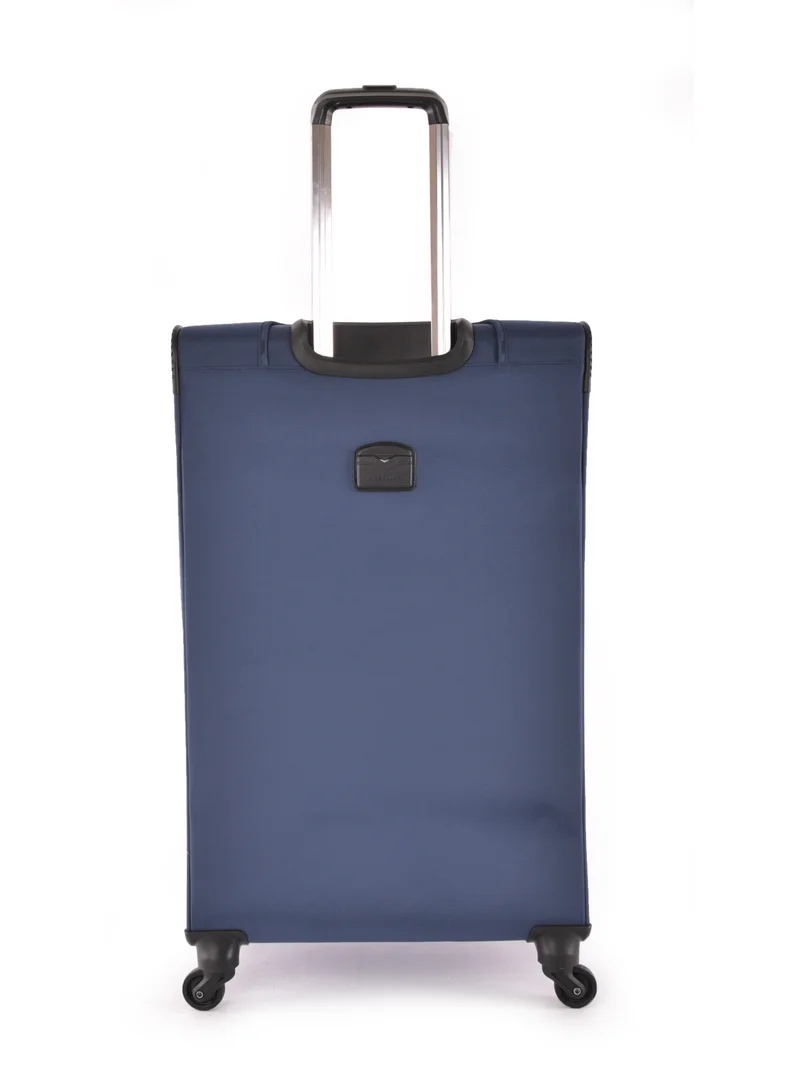 MAGELLAN Magellan Luxury Fabric Luggage Set, Lightweight Stamped, Multi Size 4 Pcs, Navy
