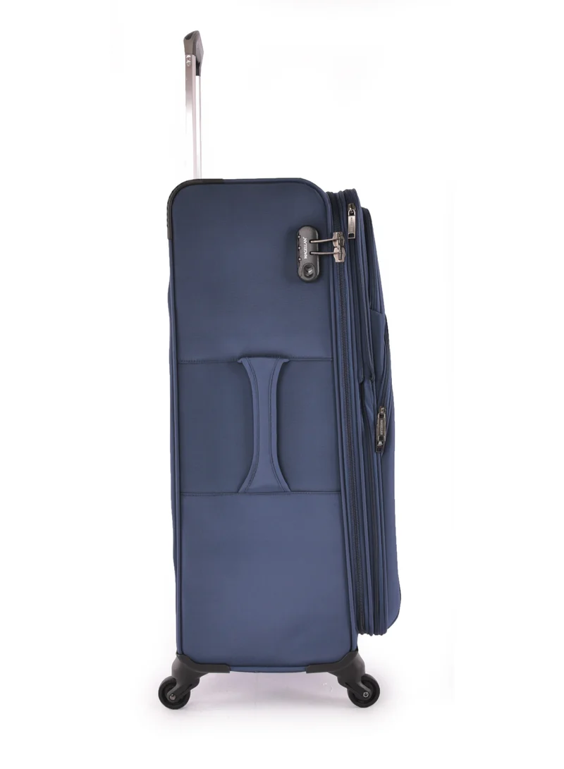 MAGELLAN Magellan Luxury Fabric Luggage Set, Lightweight Stamped, Multi Size 4 Pcs, Navy