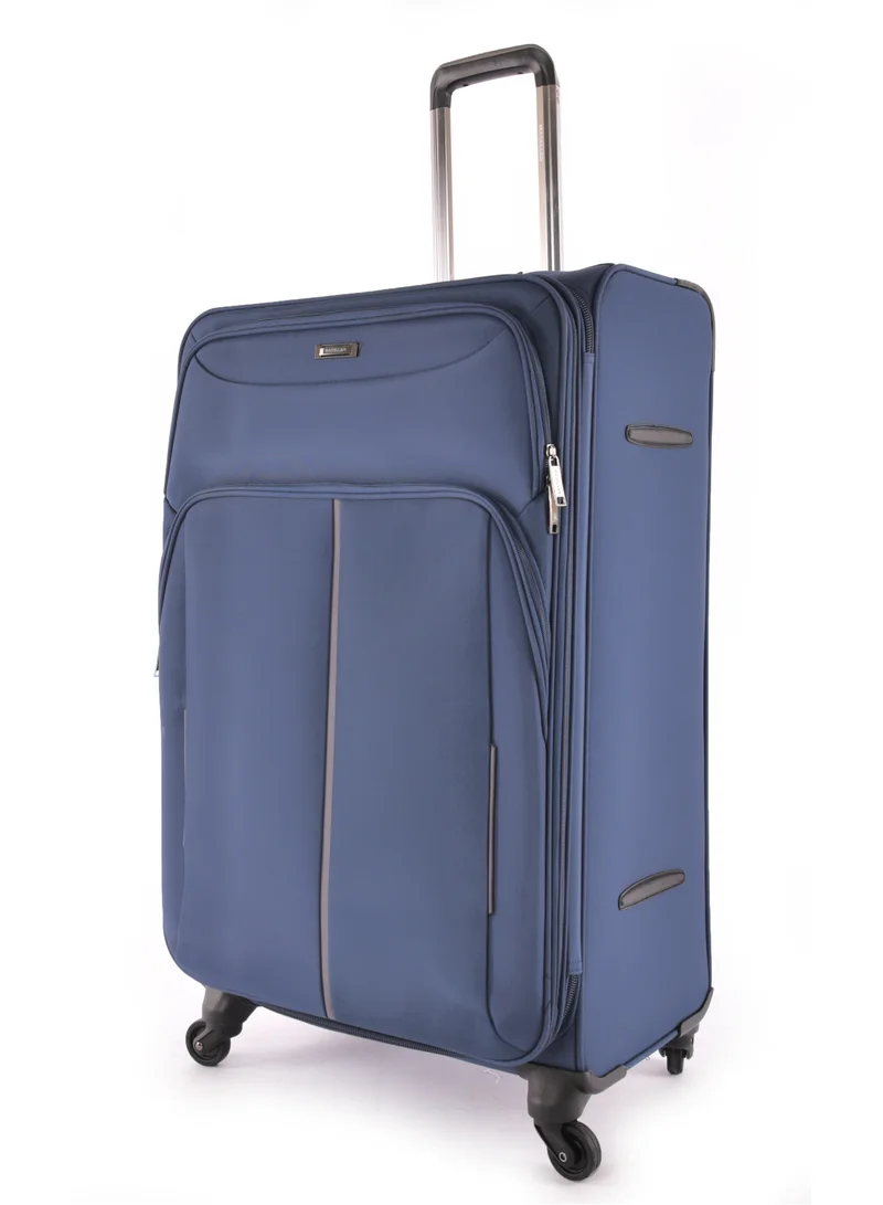 MAGELLAN Magellan Luxury Fabric Luggage Set, Lightweight Stamped, Multi Size 4 Pcs, Navy