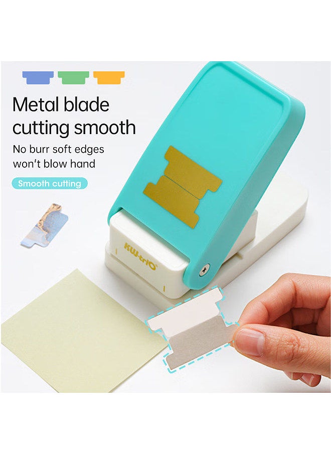 Kw-trio - BQJ-04 Tab Punch Loose-leaf Separator DIY Index Sticker Label Puncher Divider Paper Punch Machine Scrapbooking Embossing Tools for Crafts Bookmark Notepad Art Cards - Image 1