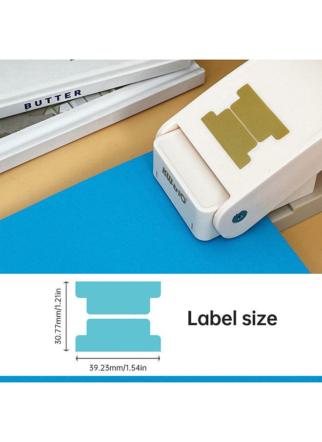 Kw-trio - BQJ-04 Tab Punch Loose-leaf Separator DIY Index Sticker Label Puncher Divider Paper Punch Machine Scrapbooking Embossing Tools for Crafts Bookmark Notepad Art Cards - Image 1