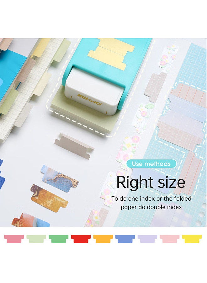 Kw-trio - BQJ-04 Tab Punch Loose-leaf Separator DIY Index Sticker Label Puncher Divider Paper Punch Machine Scrapbooking Embossing Tools for Crafts Bookmark Notepad Art Cards - Image 1
