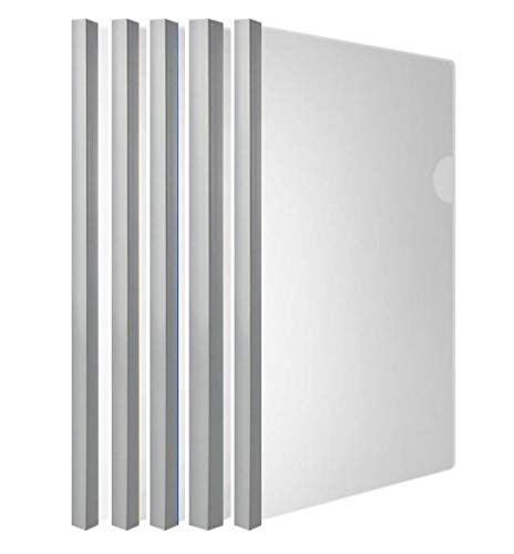 AKAHA Plastic File Folder with Sliding Bar(10mm) Report Covers, 40 Sheet Capacity, Transparent Resume Presentation File Folders Organizer Binder for A4 Size Paper, 10 Pcs - Image 1