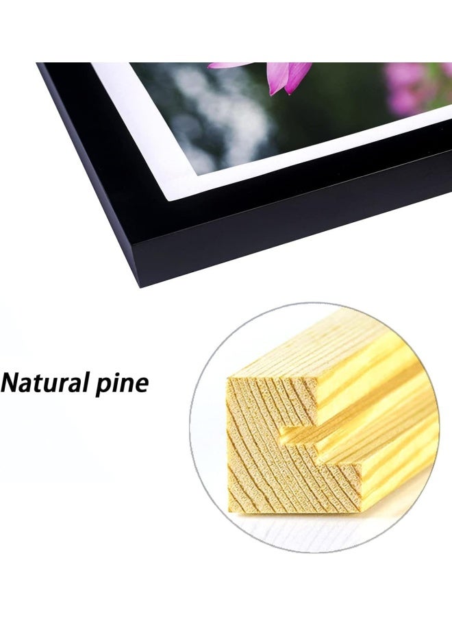 Mxtallup Mxtallup 40x40 Diamond Painting Frames Picture WoodDisplay Pictures16x16 Inch 40x40 cm with Mat or 18x18 Inch45x45cm Without Mat Diamond Embroidery Photo Frame Diamond Art frames Black TK007  - Image 5