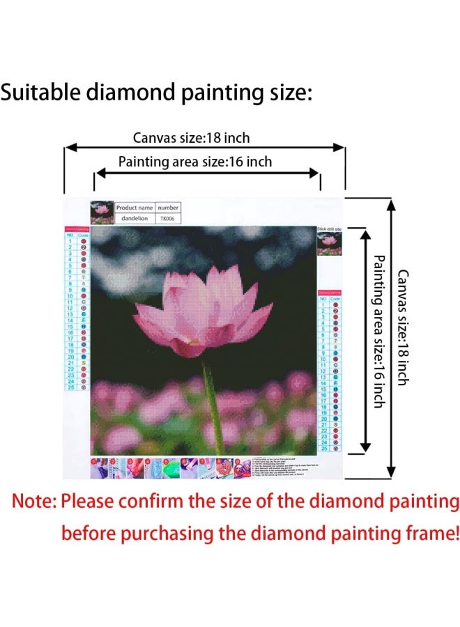 Mxtallup Mxtallup 40x40 Diamond Painting Frames Picture WoodDisplay Pictures16x16 Inch 40x40 cm with Mat or 18x18 Inch45x45cm Without Mat Diamond Embroidery Photo Frame Diamond Art frames Black TK007  - Image 2