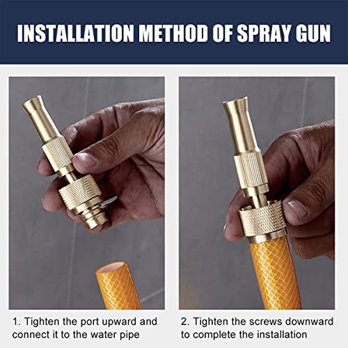 Dramm Brass Nozzle Water Spray Gun Jet Hose Nozzle Suitable for 1/2" Hose For Gardening And Washing (Without Hose) (Medium) - Image 5