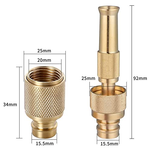 Dramm Brass Nozzle Water Spray Gun Jet Hose Nozzle Suitable for 1/2" Hose For Gardening And Washing (Without Hose) (Medium) - Image 4