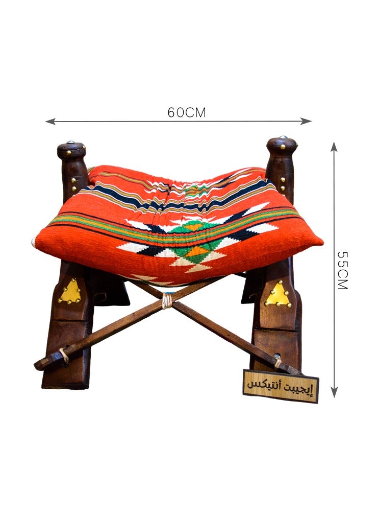 Egypt Antiques Large camel chair + brown cushion, 100% handmade, produced by Egypt Antiques - Image 5