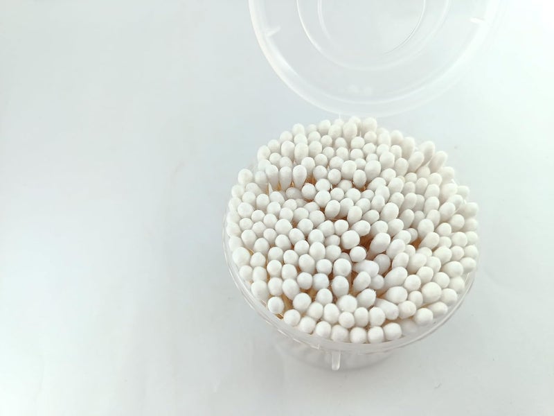 advancedestore Pack of 2 Round Heads Ear Cleaner Buds each pack 250 pieces 100 Biodegradable EnvironmentFriendly Cotton Swab Stick MultiFunctional Tool for Cleaning Needs - Image 2