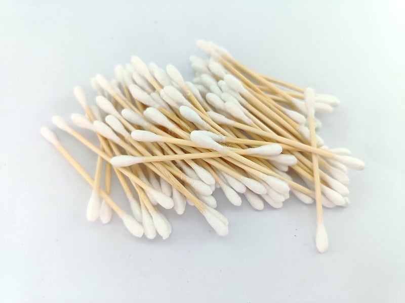 advancedestore Pack of 2 Round Heads Ear Cleaner Buds each pack 250 pieces 100 Biodegradable EnvironmentFriendly Cotton Swab Stick MultiFunctional Tool for Cleaning Needs - Image 3