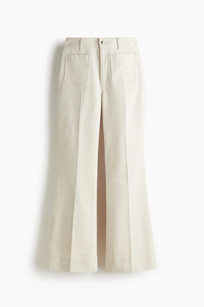 اتش اند ام بنطلون كوردروي واسع من الأسفل