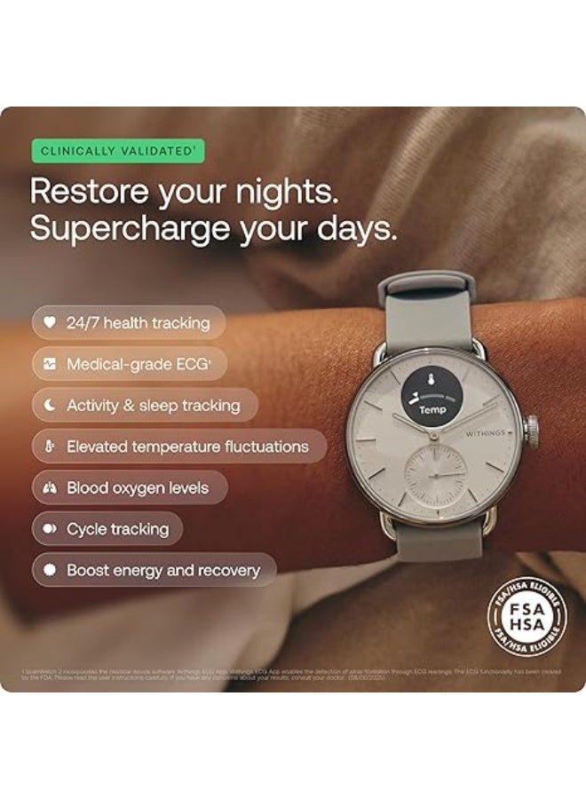 WITHINGS Scanwatch 2 38mm RG White - Image 3