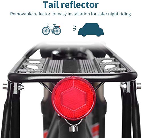 Linist Bicycle Rear Rack Back Seat Luggage Rack Holder Carrier for Panniers Bags, Luggage, Cargo, Aluminum Alloy Adjustable with Reflector for Cycling - Image 4