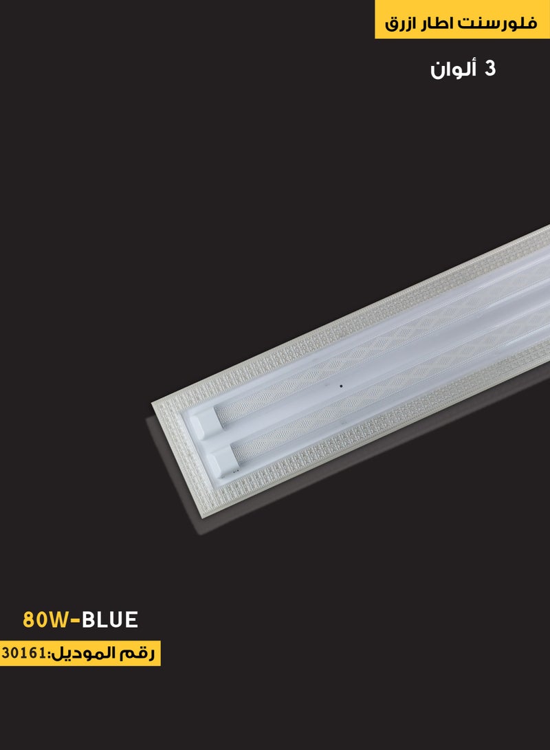 Happy Light 80W 3 Colors LED Fluorescent Light with Beautiful Blue Frame 