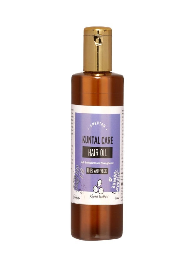 AMRUTAM Kuntal Care Hair Oil | Ayurvedic Hair Oil for Hair Strengthening & Scalp Nourishment | With Bhringraj, Amla, Brahmi & Coconut Oil | For Men & Women | 100% Ayruvedic | 200ml - Image 2