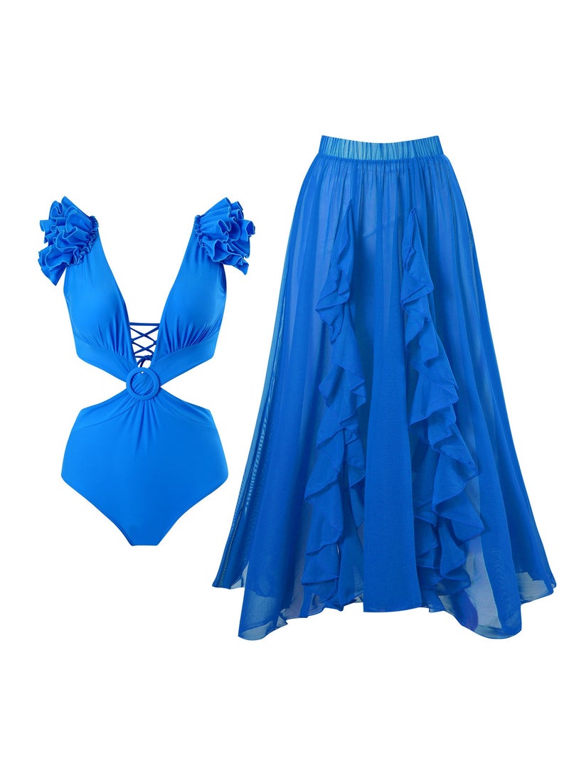 KUYING New Jumpsuit Triangle Pants Set Swimsuit  - Image 1