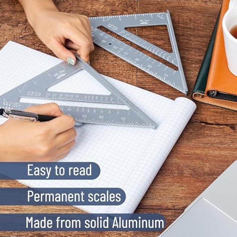 Metal 7 Inches Rafter Square, Carpenter Square, 2 Pack - Image 3