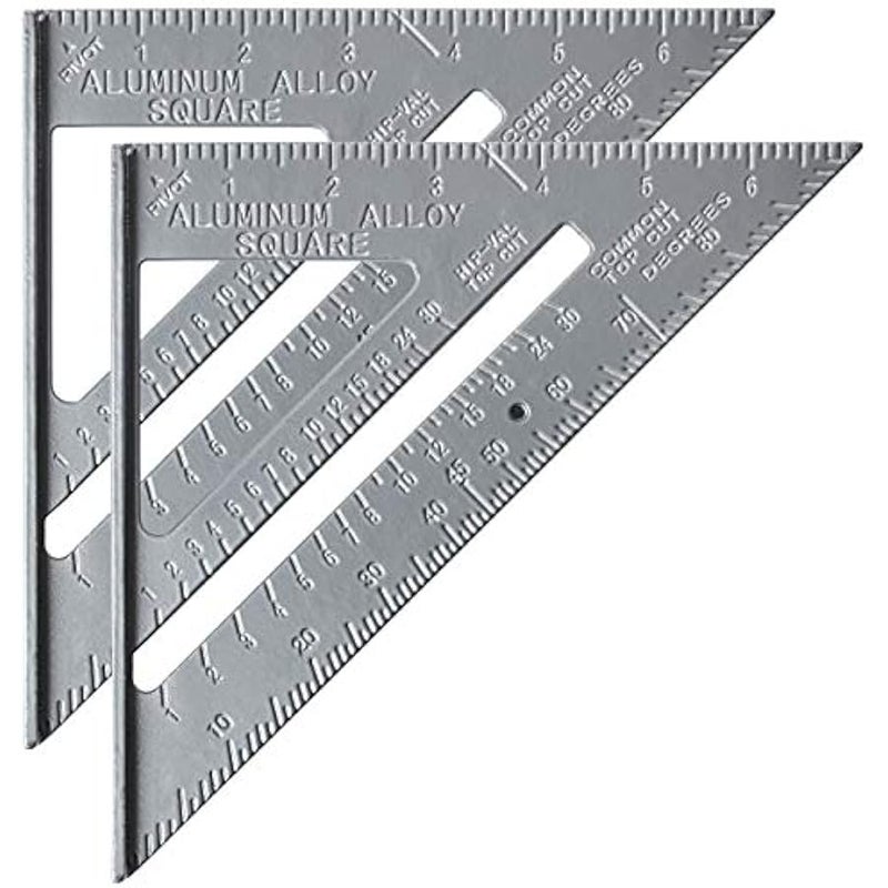Metal 7 Inches Rafter Square, Carpenter Square, 2 Pack - Image 1