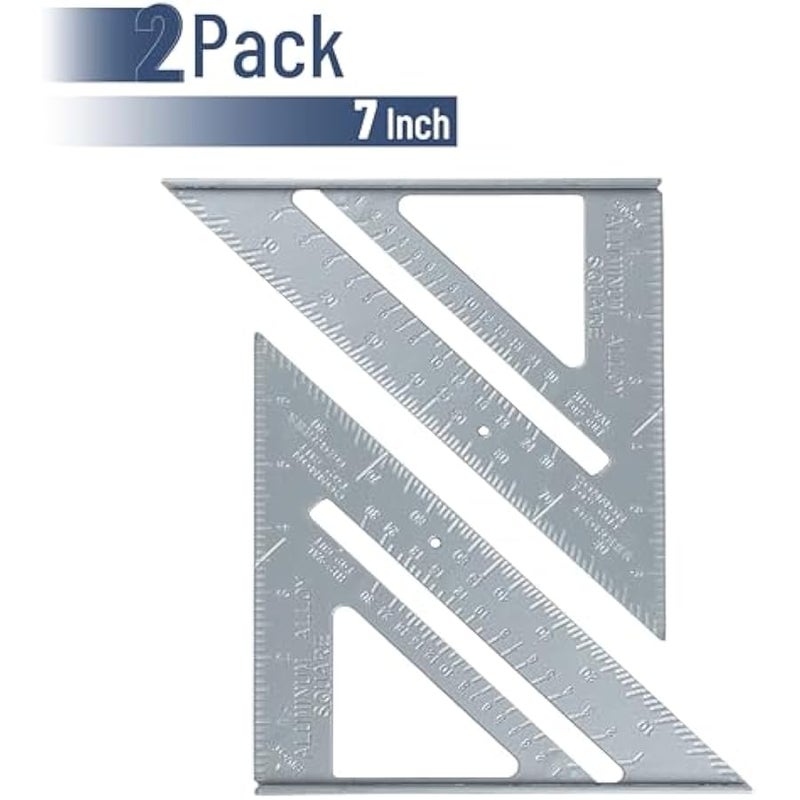 Metal 7 Inches Rafter Square, Carpenter Square, 2 Pack - Image 2