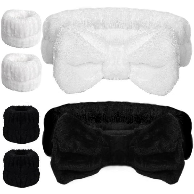 WSYUB Spa Headband and Wrist bands for Face WashingFace Wash Headband and Wristband SetSkin Care HeadbandSelf Care Gifts for Women Teen Girls