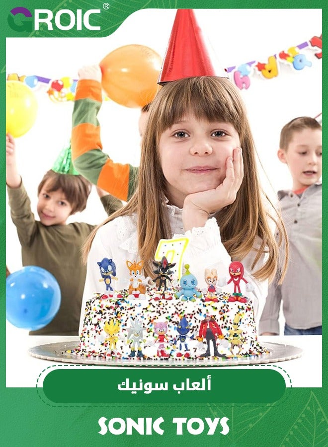 GROIC 12pcs Sonic Action Figures,Sonic Toys,4-6cm Tall Sonic Toy The Hedgehog Toys,Stress Relief Toy, Party Favor, Fidget Toys - Image 5