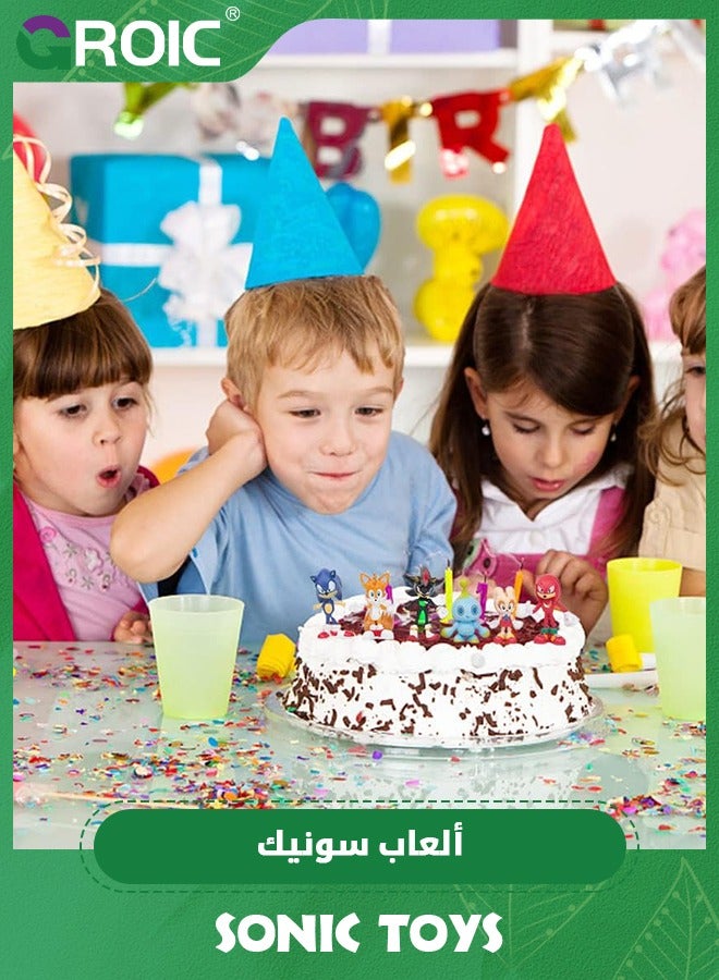 GROIC 12pcs Sonic Action Figures,Sonic Toys,4-6cm Tall Sonic Toy The Hedgehog Toys,Stress Relief Toy, Party Favor, Fidget Toys - Image 4