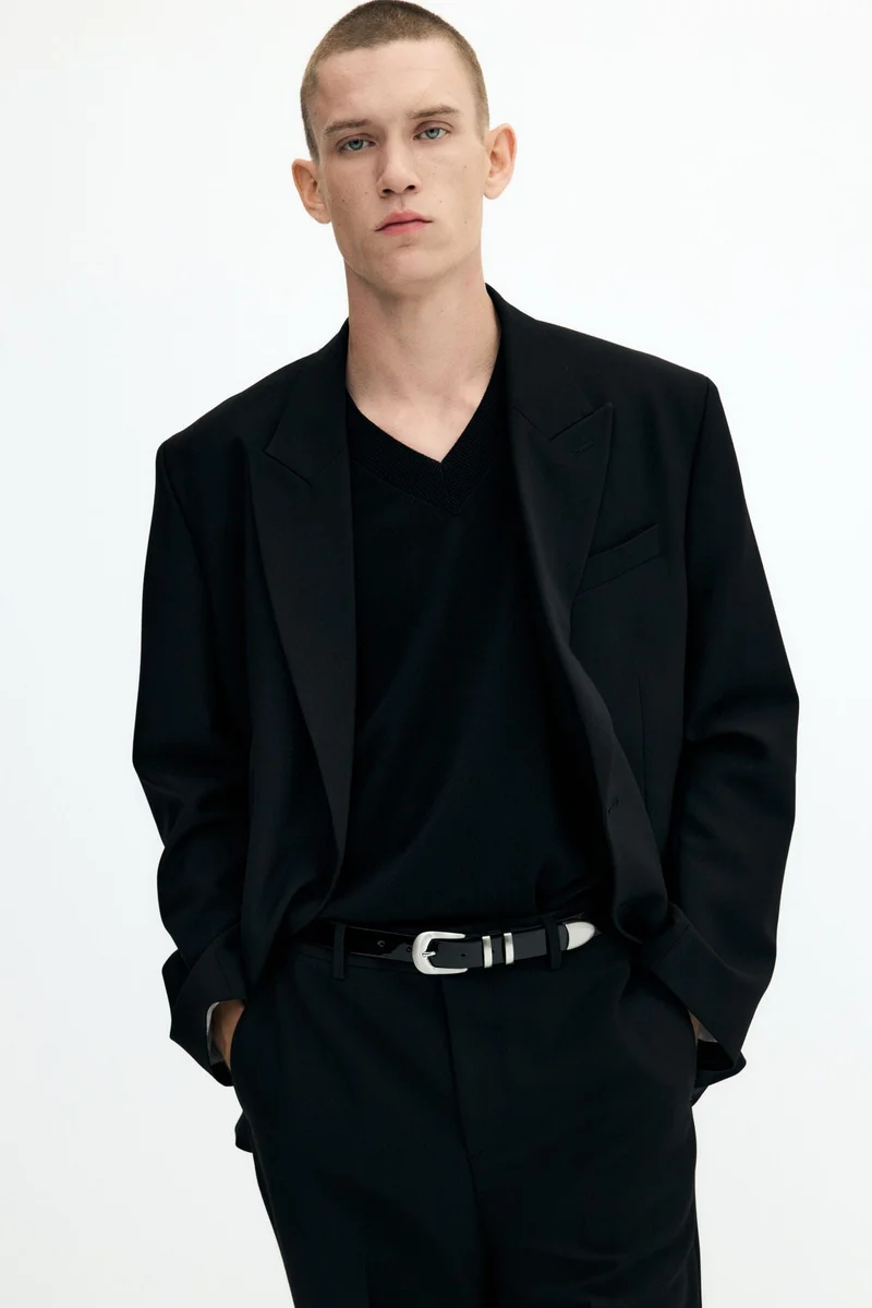 اتش اند ام بنطلون من القماش بقصّة فضفاضة