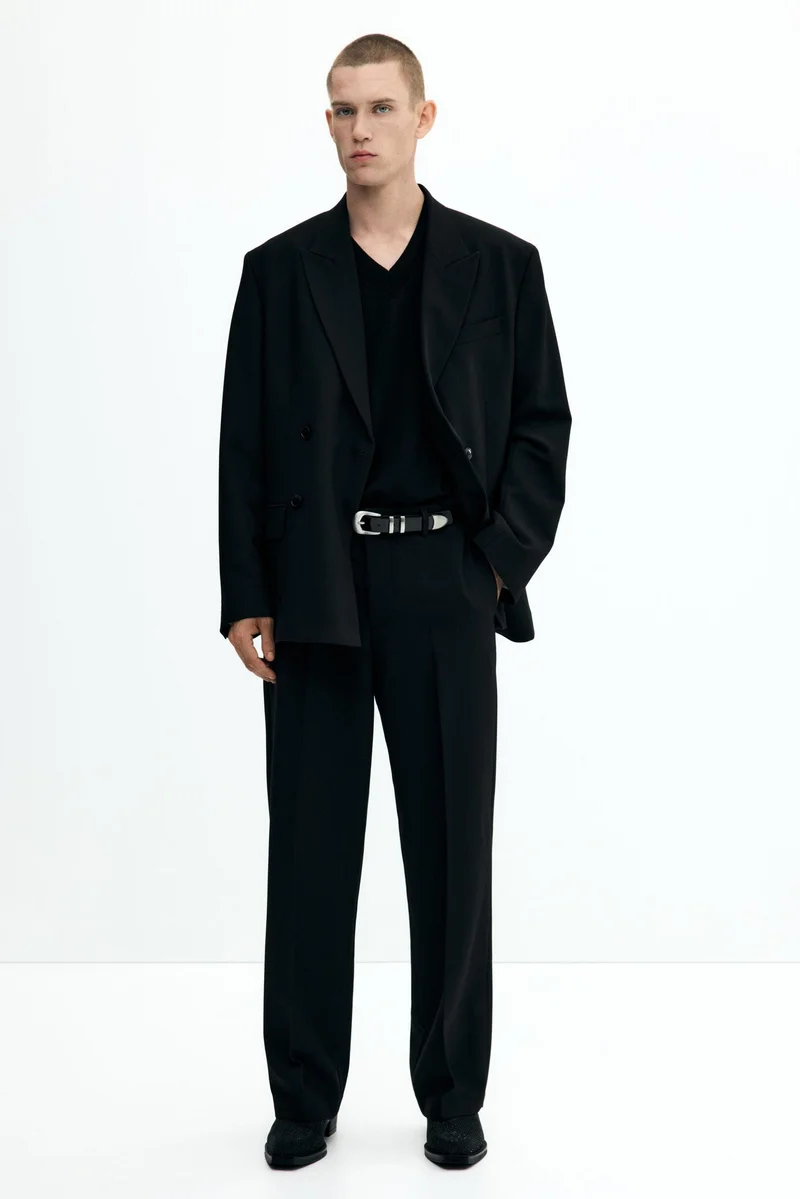 اتش اند ام بنطلون من القماش بقصّة فضفاضة