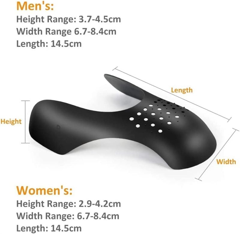 Luckam Anti-Wrinkle Shoe Crease Protectors, Prevent Sneaker Shoes Crease Indentation, Breathable and Soft for Sneaker and Casual Shoes, Men's 7-12 / Women's 5-8 (2 Pair, Black and White) - Image 4