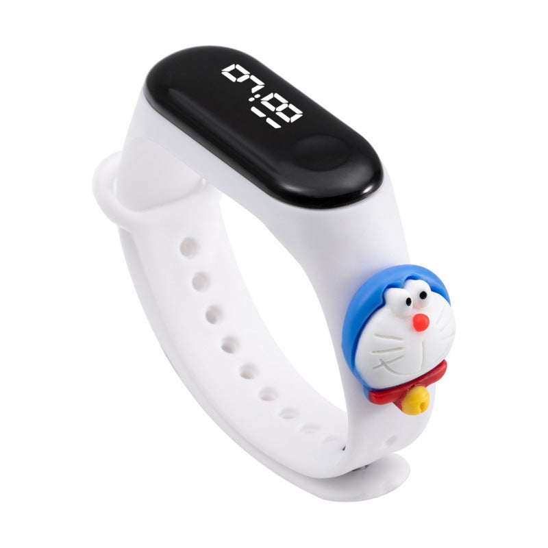 Crayon Shin-chan LED Waterproof Kids Watch Smiling face Ding Pan-White