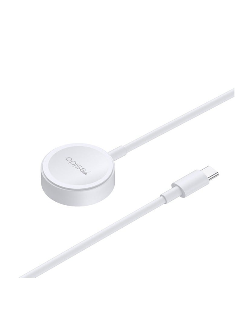 Yesido Yesido Watch Magnetic Charger From USB-C Cable, 1 Meter, White - CA112 - Image 1