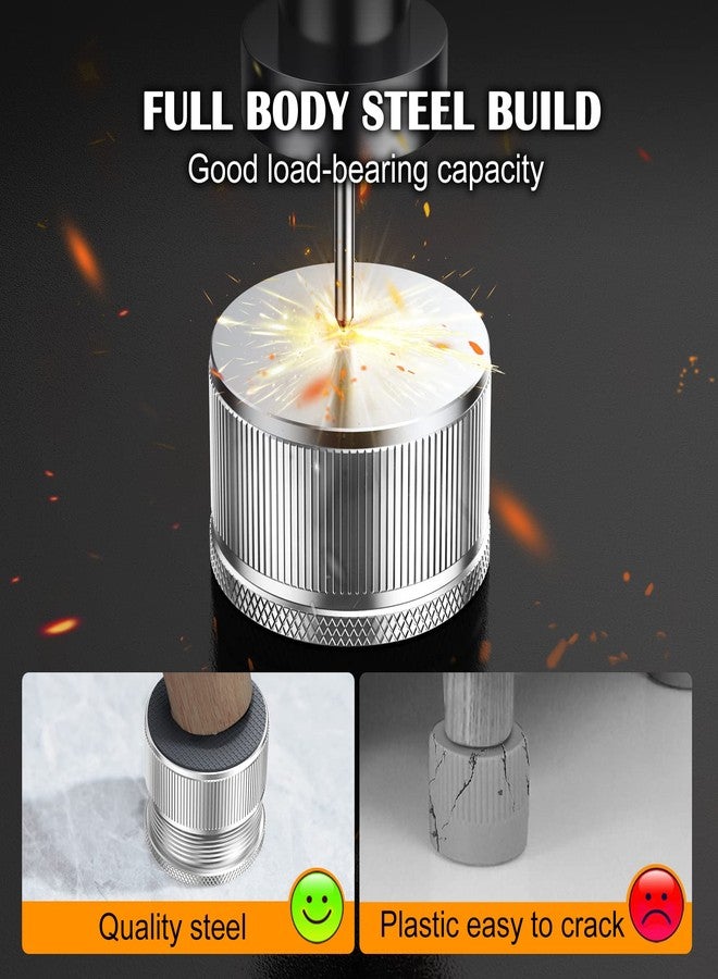 xuenair Furniture Risers 1 inch Adjustable,4 Pack 0.9"-1.7" Metal Table Leg Risers,Desk Riser Blocks with Non-Slip Bottom & Silicone Pad for Tables, Book Shelf, PC (Small - Silver - 4 pcs) - Image 3