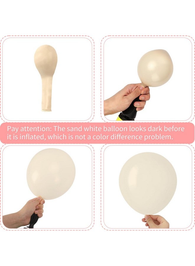 RUBFAC 87pcs Sand White Balloons Different Sizes 18 12 10 5 Inch for Garland Arch White Sand Party Latex Balloons for Birthday Party Graduation Wedding Anniversary Baby Shower Party Decoration - Image 3