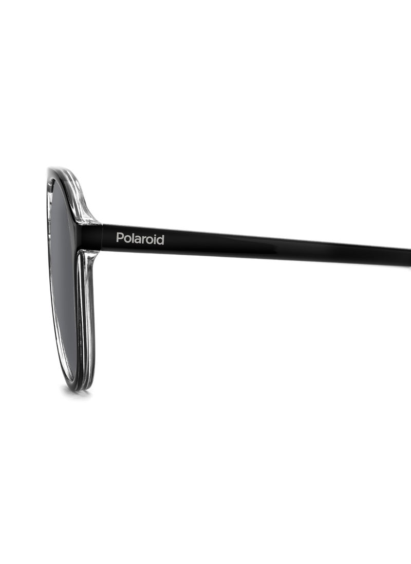 Polaroid - Unisex Polarized Pilot Shape  Sunglasses PLD 4162/S GREY 49 - Lens Size: 49.3 Mm - Black Cry - Image 1