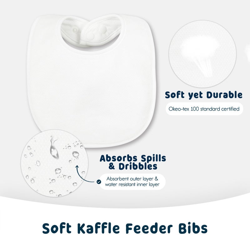 Tiny Twinkle 8 Pack Baby Bibs for Drooling and Teething â€“ Waterproof & Absorbent Bibs for Baby Girl & Boy, Machine Washable Infant Bib Set for Newborns and Toddlers (White 8-Pack) - Image 3