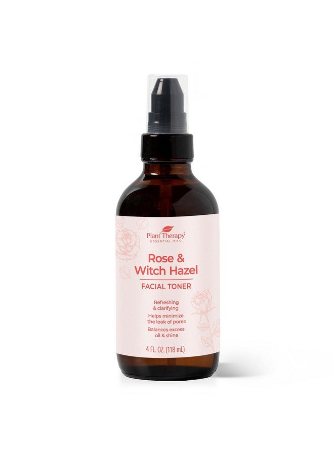 Plant Therapy Rose & Witch Hazel Facial Toner 4 oz Helps Minimize The Look of Pores, Balances Excess Oil & Shine, Hydrating & Soothing - Image 1