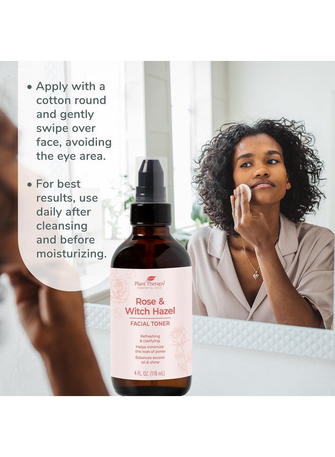 Plant Therapy Rose & Witch Hazel Facial Toner 4 oz Helps Minimize The Look of Pores, Balances Excess Oil & Shine, Hydrating & Soothing - Image 2
