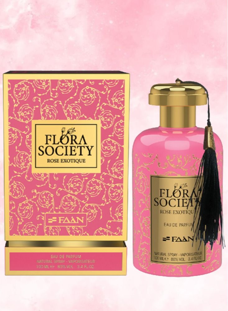 فاان 10 قطع عطر فلورا سوسايتي روز اكزوتيك 100 مل - Image 2
