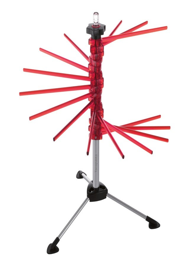 MARCATO Atlas Tacapasta Collapsible Pasta and Noodle Drying Rack, Steel and Polycarbonate, Red - Image 1
