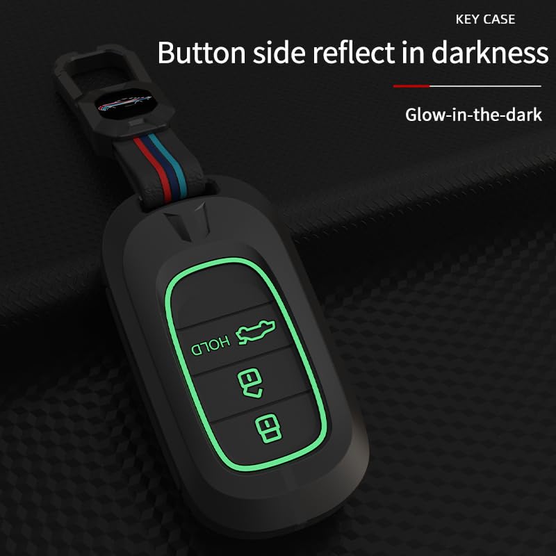 Contacts Metal Silicon Key Cover Compatible with Honda City, Civic, ,Elevate, Jazz, Amaze, CR-V, WR-V, 3 Button Smart Key Special Feature Visibilitye in Low-Light Condition - Image 4