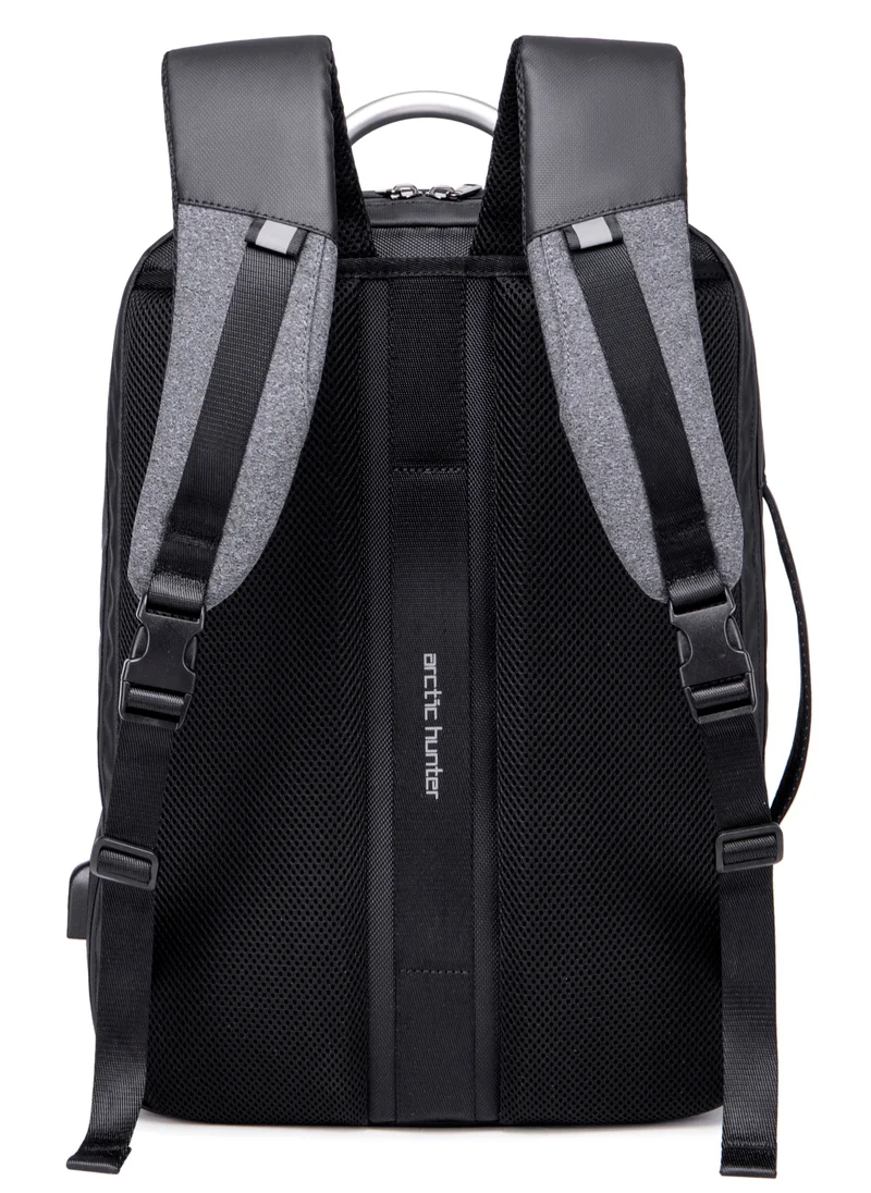 ARCTIC HUNTER Expandable Travel Backpack Convertible Hand Carry bag with USB charging port with TSA friendly Opening laptop Bag for Unisex B00227L Dark Grey