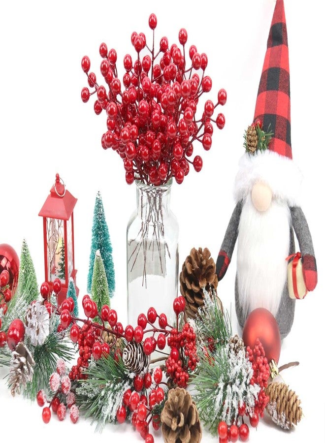 Mklsit 30 Pack Artificial Red Berry Stems, 8.2 Inch Christmas Berry Picks Holly Berries Branches for Christmas Tree Decorations DIY Crafts Wreath Decor - Image 3